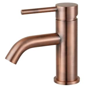 Concord Single Hole Single-Handle Bathroom Faucet in Antique Copper