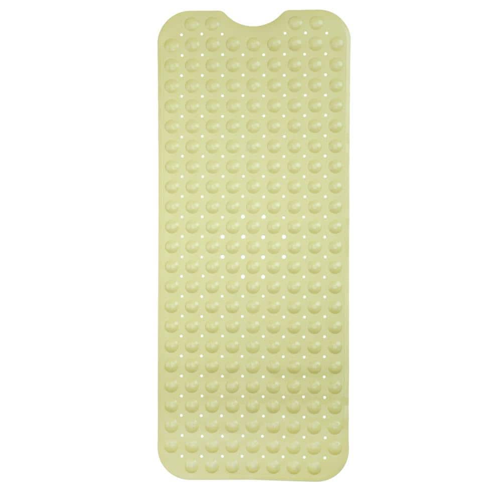 SlipX Solutions 16 in. x 39 in. Extra Long Bath Mat in Translucent Aqua  05723-1 - The Home Depot