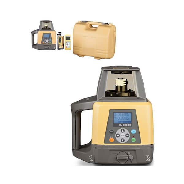 Topcon RL-200 2S Max Laser Distance (2000 ft.) Red Beam Self-Leveling Rotary Laser Level with LS80X Receiver 314920712