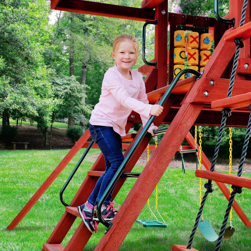 Green 37-Inch Metal Safety Handles for Playsets
