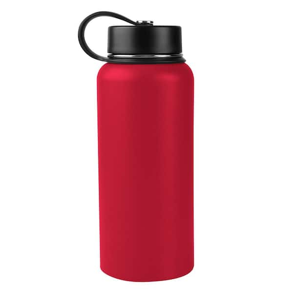Tahoe Trails 32 oz. Tomato Red Vacuum Insulated Stainless Steel Water Bottle (2-Pack)
