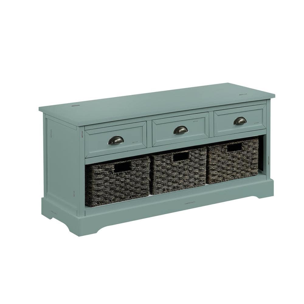 41.9 in. W x 15.2 in. D x 19.5 in. H Bathroom Green Linen Cabinet