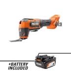 18V Brushless Cordless Oscillating Multi-Tool with 18V Lithium-Ion 4.0 Ah Battery