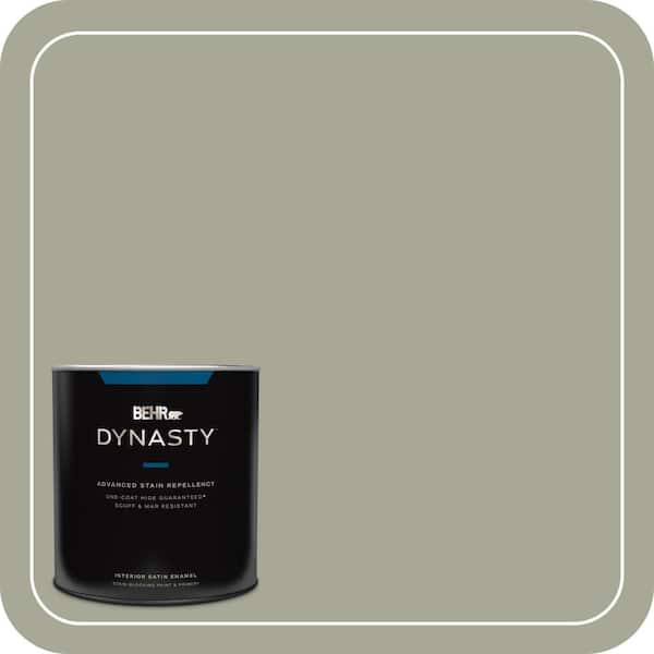 BEHR DYNASTY 1 qt. #PPU10-16 Simply Sage One-Coat Hide Satin Enamel Interior Stain-Blocking Paint & Primer