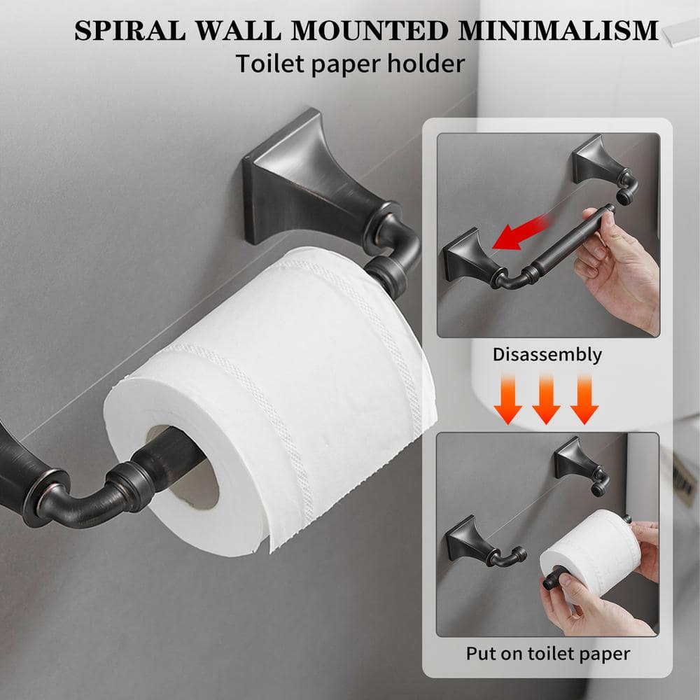 Oil-Rubbed Bronze 24-Inch Metal Bathroom Hardware Set