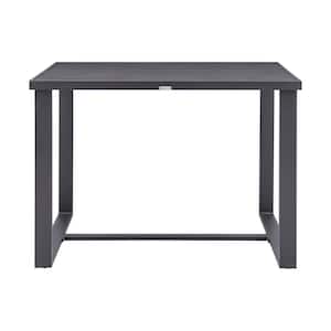 Argiope Dark Grey Rectangular Aluminum Bar Height Outdoor Dining Table