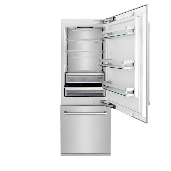 30 inch stainless steel refrigerator bottom freezer