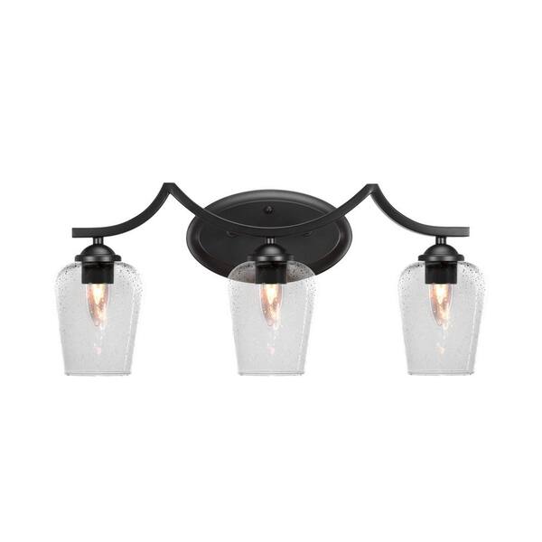 Unbranded Cleveland 22 in. 2-Light Matte Black Vanity Light