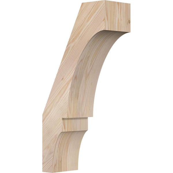 Ekena Millwork 5 1/2"W x 12"D x 24"H Balboa Smooth Knee Brace, Douglas Fir