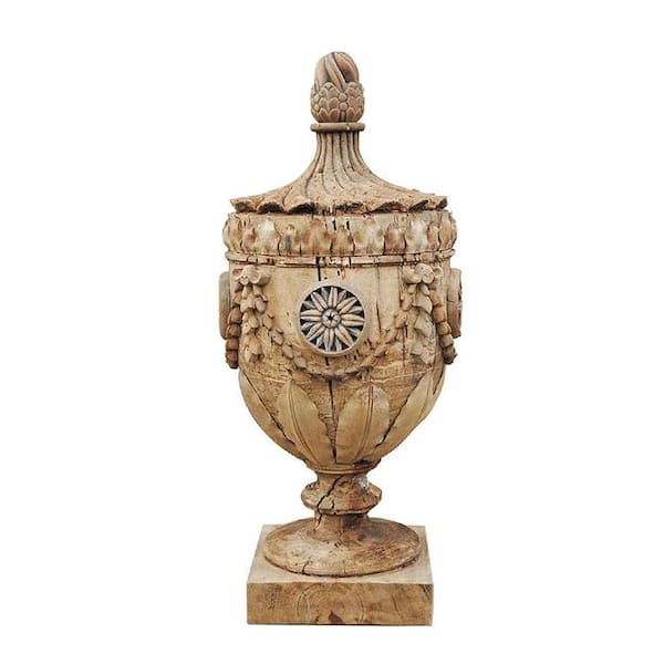 Zentique Wooden Intricate Designed Lea Urn