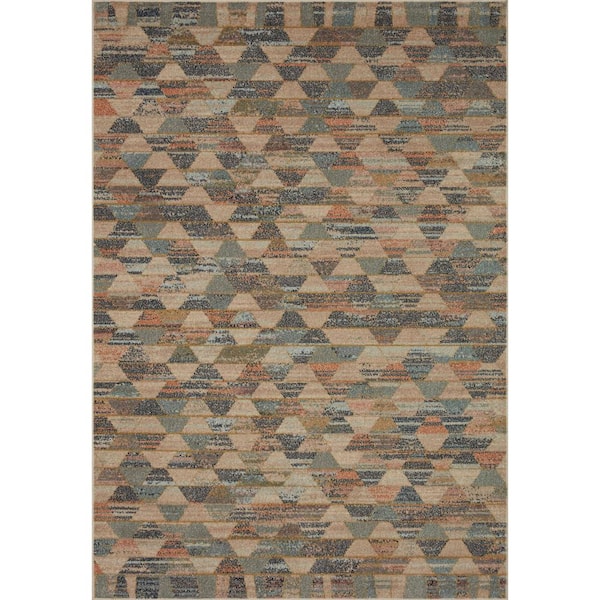 Loloi Chalos Natural/Multi 2 ft. 3 in. x 4 ft. Geometric 100% Polypropylene Pile Area Rug