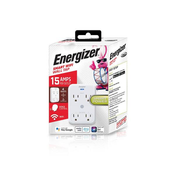Energizer Wi-Fi Powered Smart Plug Compatible with Alexa and