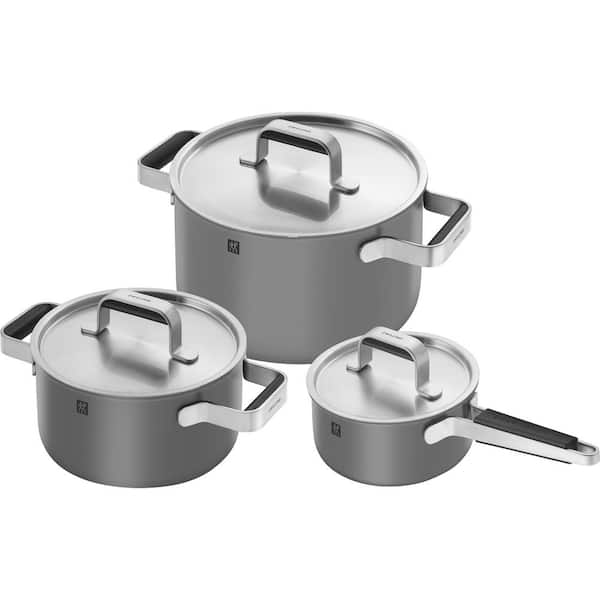 ZWILLING 6-pc Grey Stainless Steel Pot Set