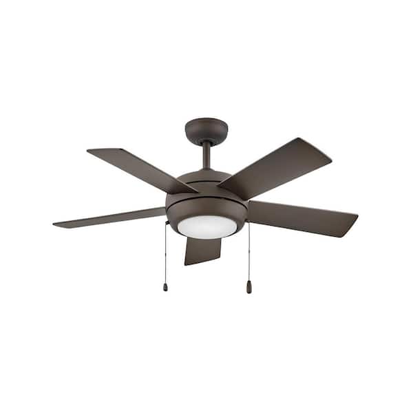 HINKLEY CROFT 42 in. Indoor Integrated LED Metallic Matte Bronze Ceiling Fan Pull Chain