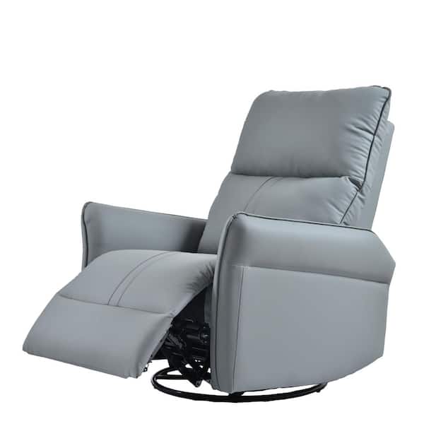Merax Power 270° Swivel Blue Gray Faux Leather Rocking Swivel