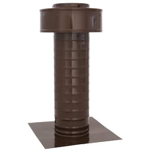 Keepa Vent 4 in. Dia Aluminum Roof Vent for Flat Roofs in Brown