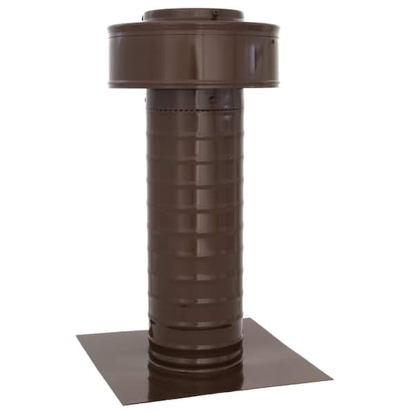  Keepa Vent 4 in. Dia Aluminum Roof Vent for Flat Roofs in Brown