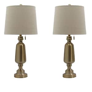 Cory Martin 30.5 in. Antique Brass Table Lamp (2-Pack)