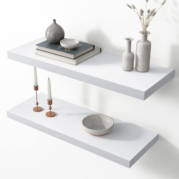 White Shelf / 丸窓 Amazon.com: Deep Floating Shelves, 24''W x 12''D Floating