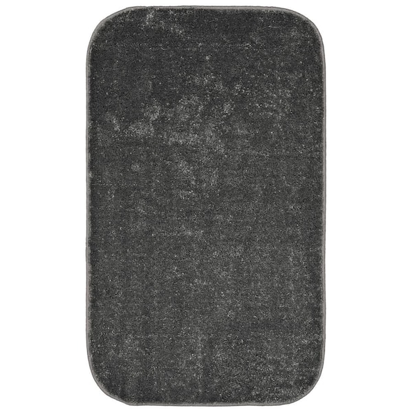 Garland Rug Gramercy 24 in. x 40 in. Cinder Gray Plush Bath Rug