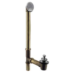22 in. Brass Bath Waste and Overflow in Polished Chrome