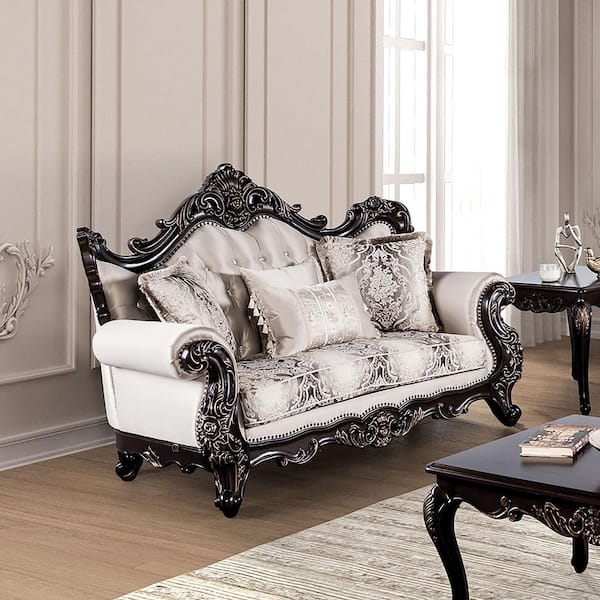 Furniture of America Grady Traditional 73 in. Floral Fabric 2