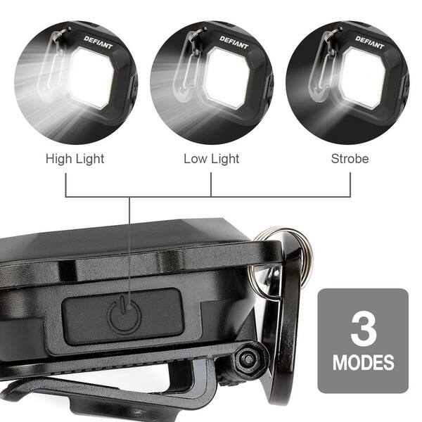 Defiant 2 pk 200 Lumen Mini Rechargeable LED Utility Light 91637