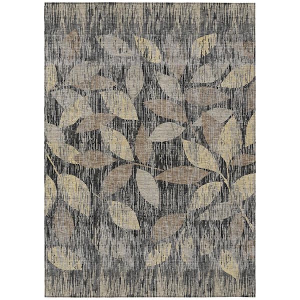 Chantille Machine Washable Indoor/Outdoor Abstract ACN3162 Black 5 ft. x 7 ft. 6 in. Area Rug