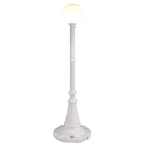Milano Single White Globe plug-in White Lantern Patio
