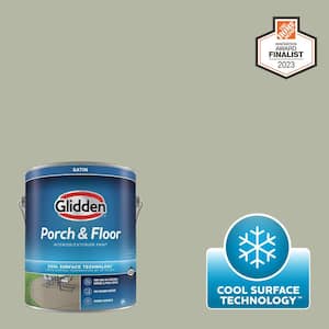 1 gal. PPG1124-4 Light Sage Satin Interior/Exterior Porch and Floor Paint with Cool Surface Technology