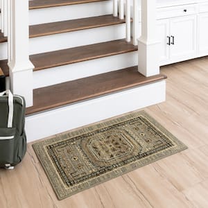 Arcos Grey 1 ft. 8 in. x 2 ft. 10 in. Machine Washable Area Rug