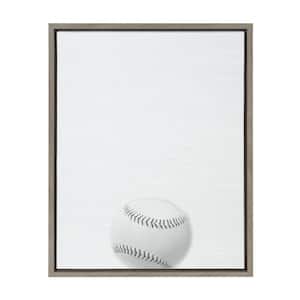 Sylvie "Baseball Portrait" Framed Canvas Sports Wall Art 24 in. x 18 in.