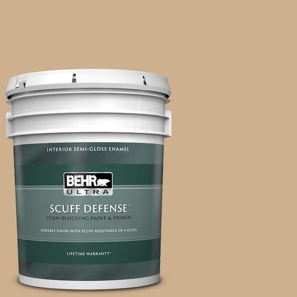 BEHR ULTRA 5 gal. #PPU7-20 Raffia Ribbon Extra Durable Semi-Gloss Enamel Interior Paint & Primer