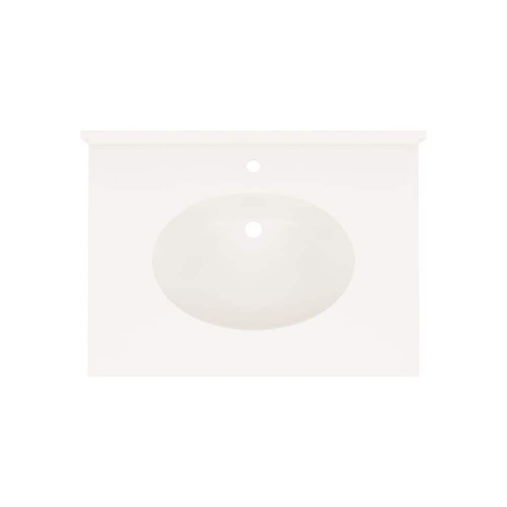 31'' Bisque Solid Surface Single Sink Vanity Top
