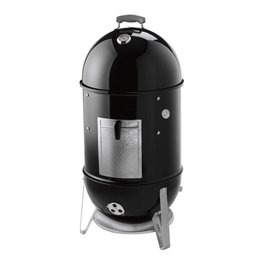 18 in. Smokey Mountain Charcoal Cooker Smoker in Black with Cover and Built-In Thermometer