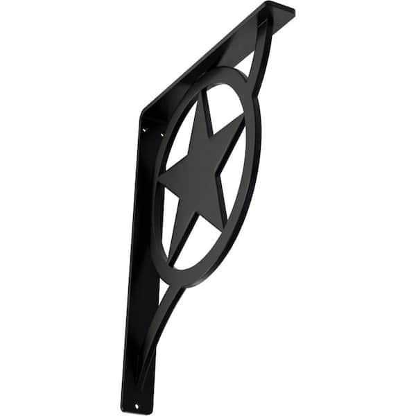 Ekena Millwork 1-1/2 in. x 12 in. x 10 in. Wrought Iron Single Center Brace Austin Bracket