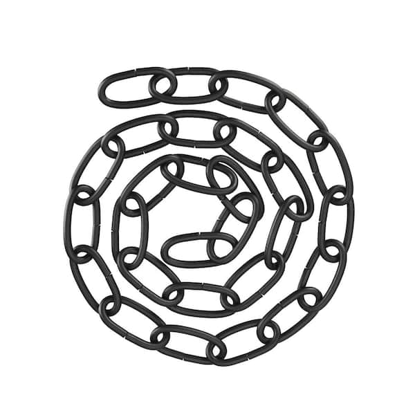 Steel 3 ft. Chain/Hanging Max.60 lbs. Lighting Fixture/Swag Light/Plant in Matt Black 8-Gauge
