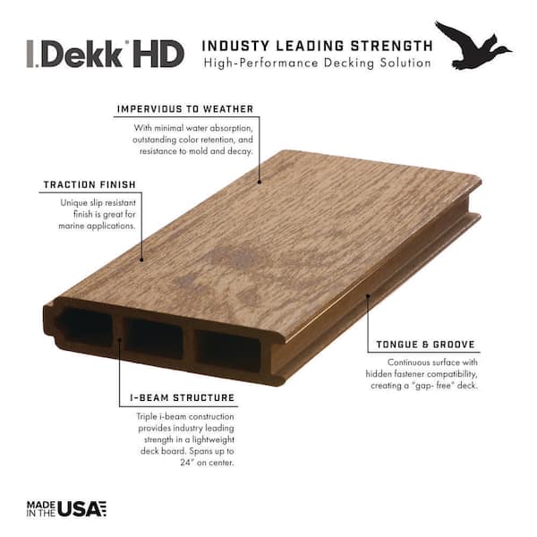 DuxxBak I.Dekk HD 1 in. x 6 in. x 20 ft. Copper Canyon Tongue and