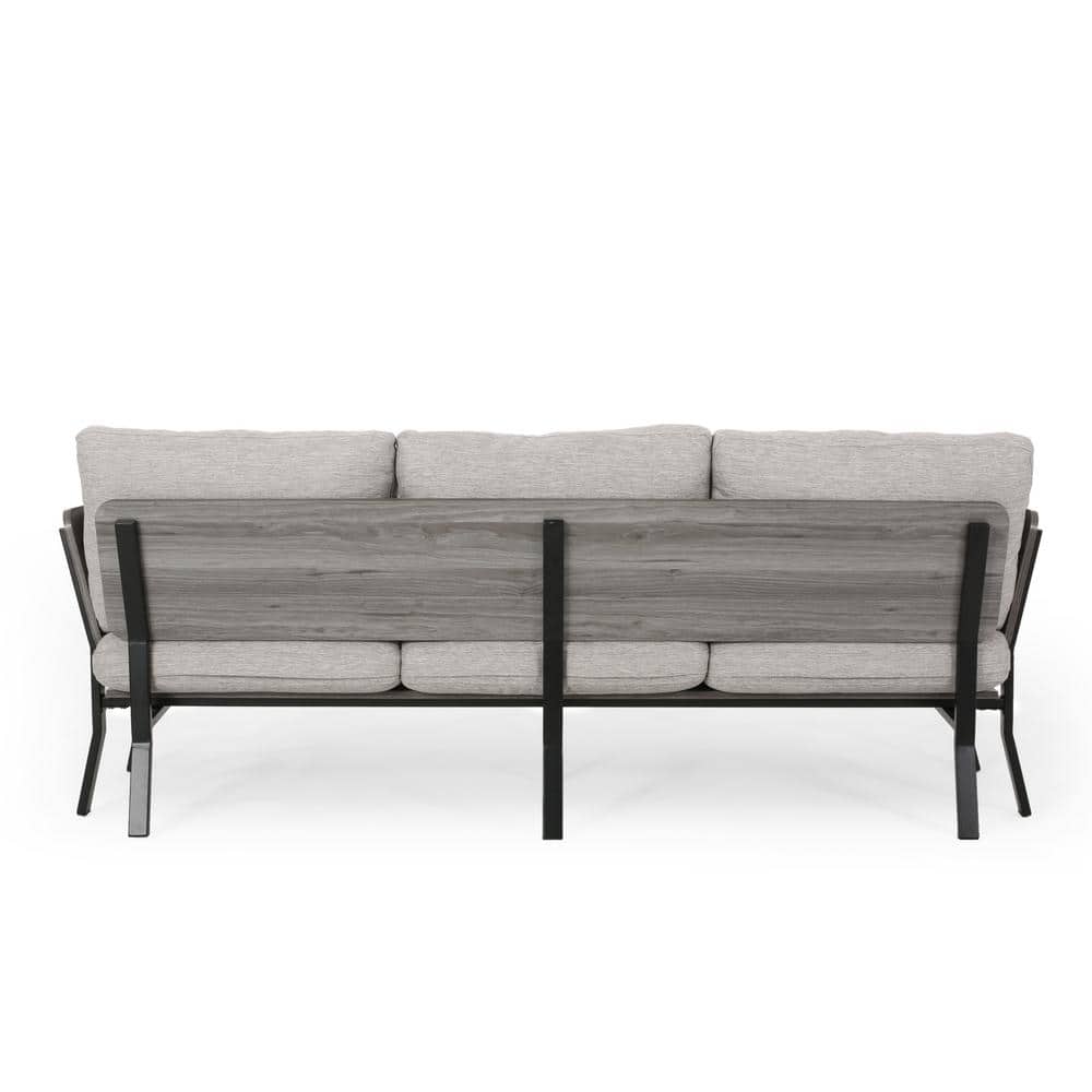 Light Gray Fabric 3-Seat Lawson Sofa with Removable Cushions