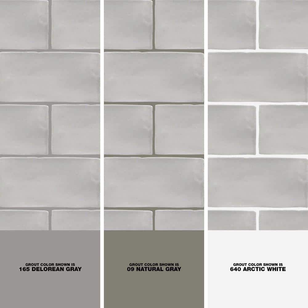 Catalina Gris 3x6 Polished Ceramic Subway Wall Tile