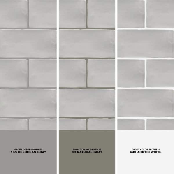 Ivy Hill Tile Catalina Gris 3 in. x 6 in. x 8 mm Polished Ceramic Subway Wall Tile (5.38 sq.ft./case) Ivy Hill Tile Catalina Gris 3 in. x 6 in. x 8 mm Polished Ceramic Subway Wall Tile (5.38 sq.ft./case)