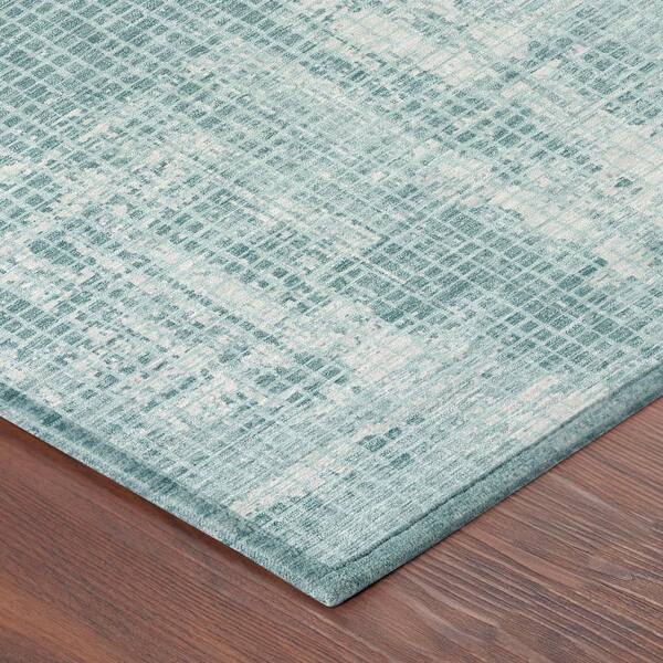 Chantille Machine Washable Indoor/Outdoor Abstract ACN2856 Teal 10 ft. x 14 ft. Area Rug
