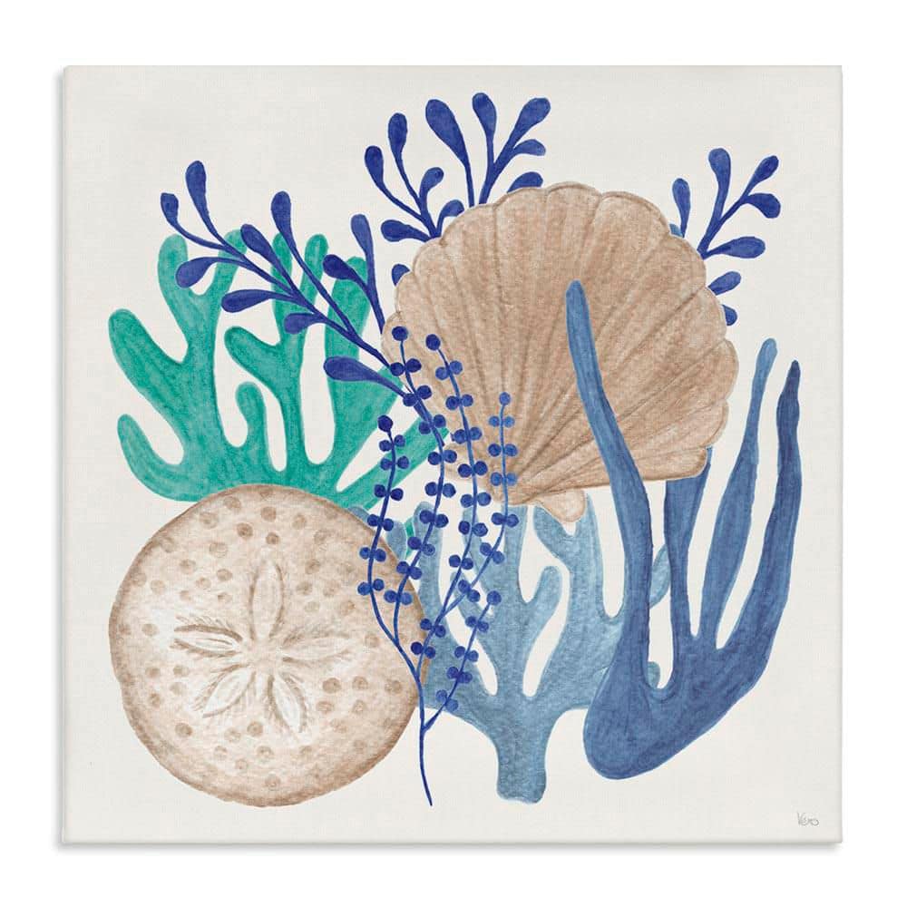 Coastal Sea Life by Veronique Charron Unframed Coastal Graphic Art Print 17 in. x 17 in. price history on PriceWatchPro
