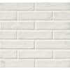 Capella White Brick 2-1/3 in. x 10 in. Matte Porcelain Floor and Wall Tile (5.17 sq. ft./case)