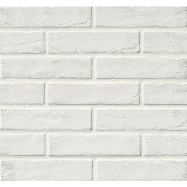 MSI Capella White Brick 2-1/3 in. x 10 in. Matte Porcelain Floor and Wall Tile (5.15 sq. ft./case)
