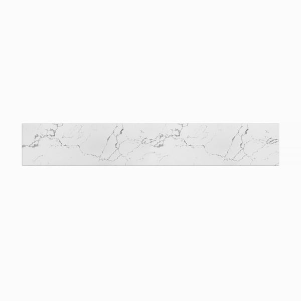 19.29 in. W Carrara Venato Engineered Stone Vanity Sidesplash in White