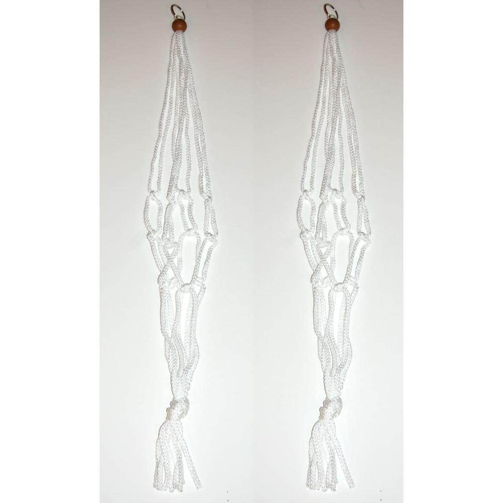 30 in. White Polypropylene Macrame Plant Hangers (2-Pack) price history on PriceWatchPro