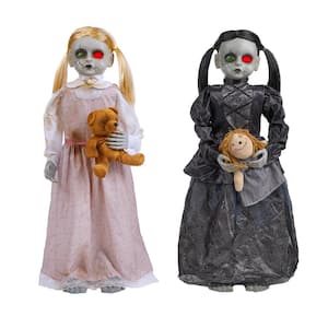 3 ft. Animated LED Haunted Doll 2-Pack