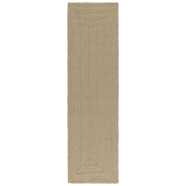 Braided Sage  2 ft. x 8 ft. Machine Washable Solid Color Gradient Runner Rug