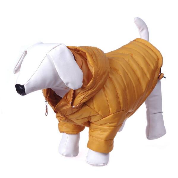 Large Sporty Mustard Lightweight Adjustable Sporty Avalanche Dog Coat with  Removable Pop Out Collared Hood